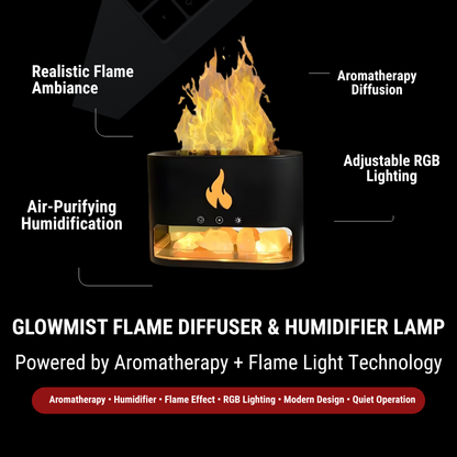 GlowMist Flame Diffuser & Humidifier Lamp