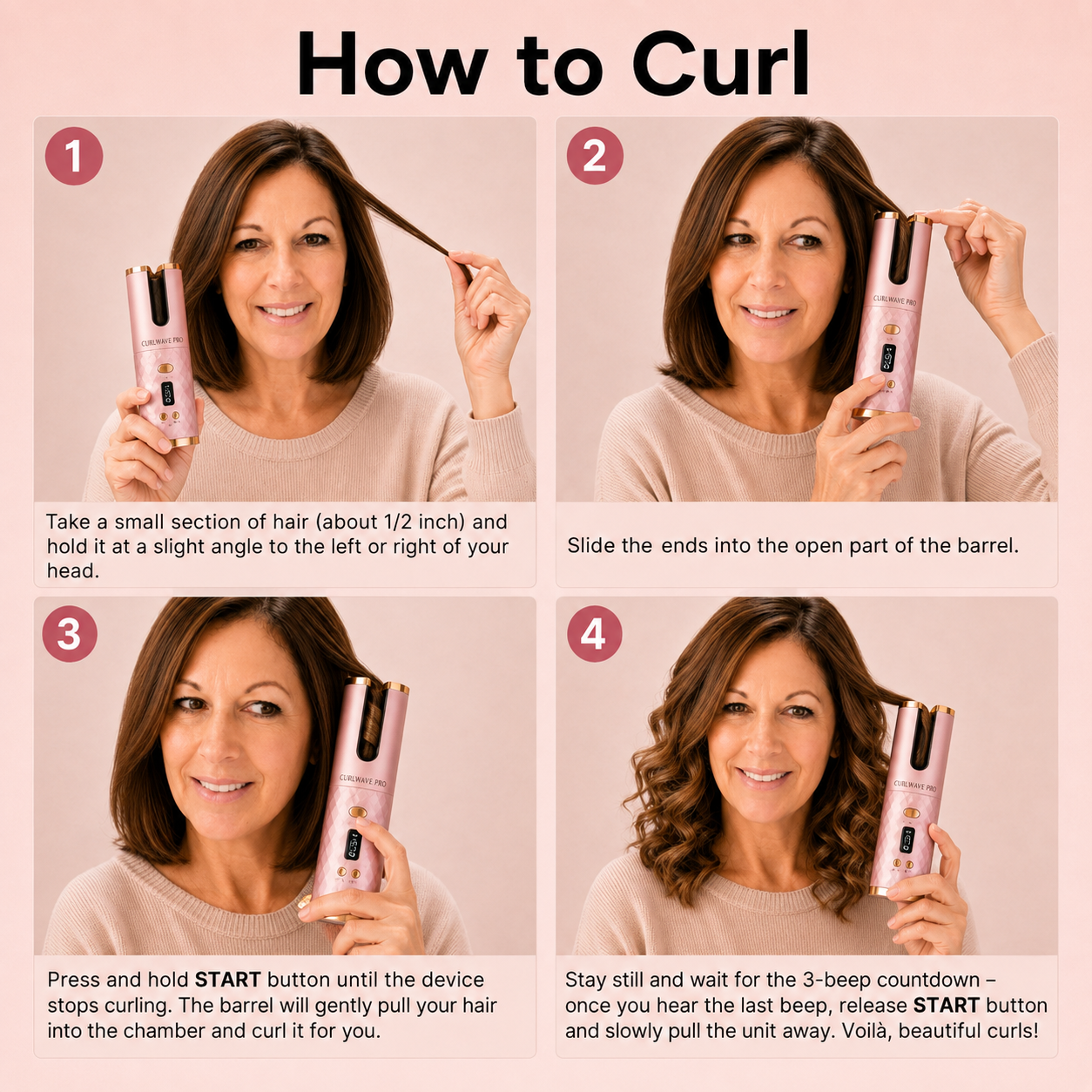 CurlWave Pro — Cordless Auto Hair Curler