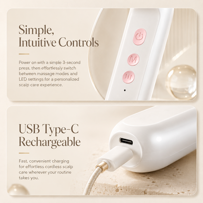 Dermelle 4-in-1 Electric Scalp Massage Comb