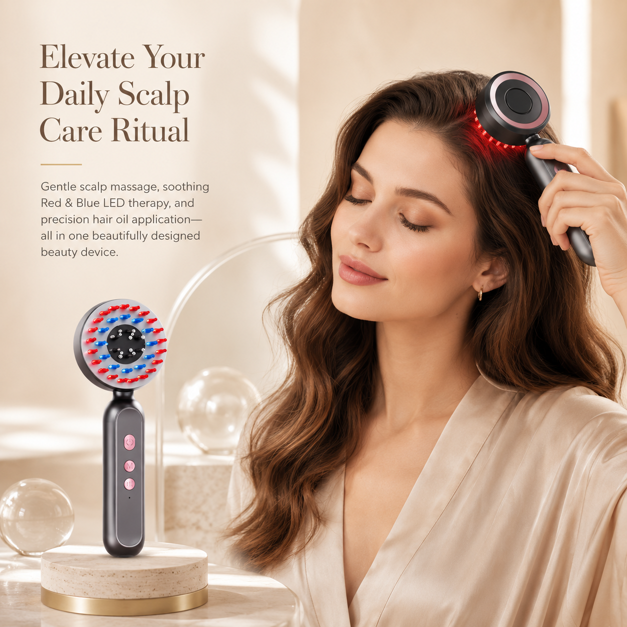 Dermelle 4-in-1 Electric Scalp Massage Comb