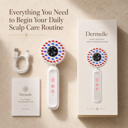 Dermelle 4-in-1 Electric Scalp Massage Comb