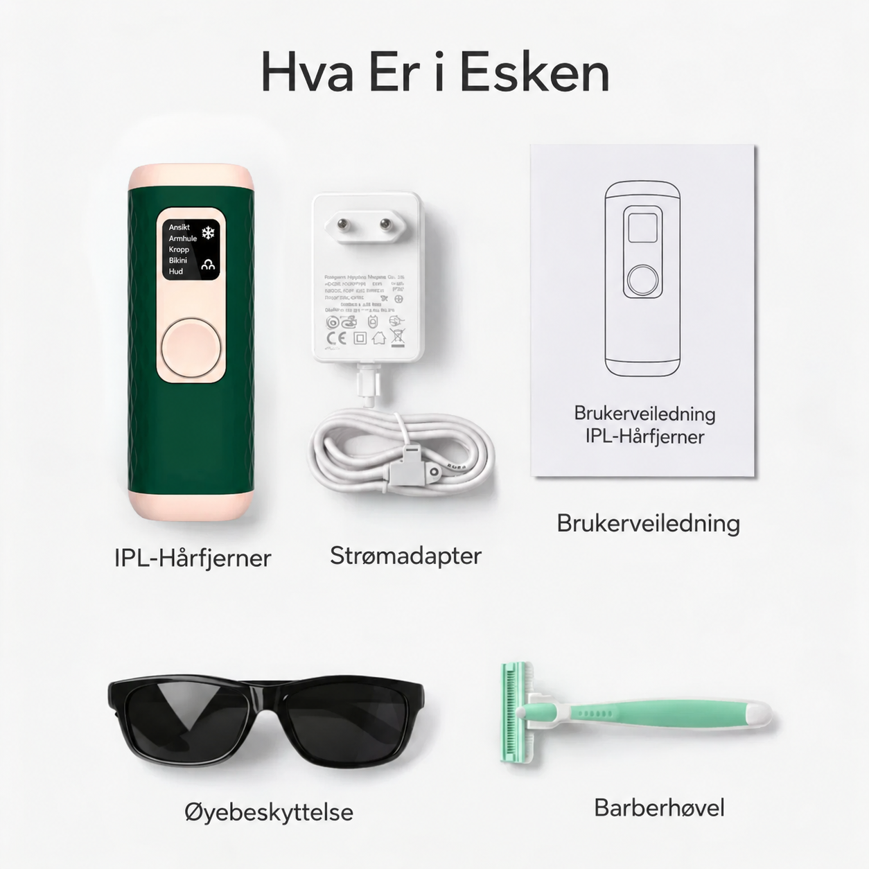 Gloreine IPL Hårfjerningsapparat for Silkemyk Hud