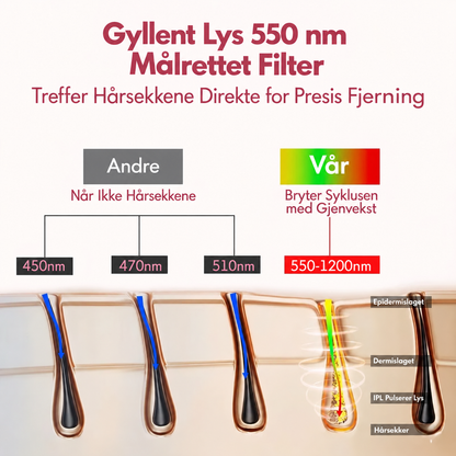 Gloreine IPL Hårfjerningsapparat for Silkemyk Hud