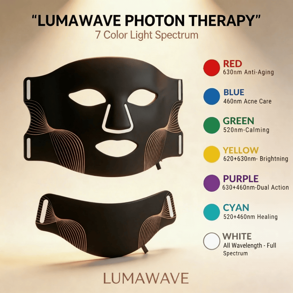 LumaWave 7-Colour LED Facial Therapy Mask