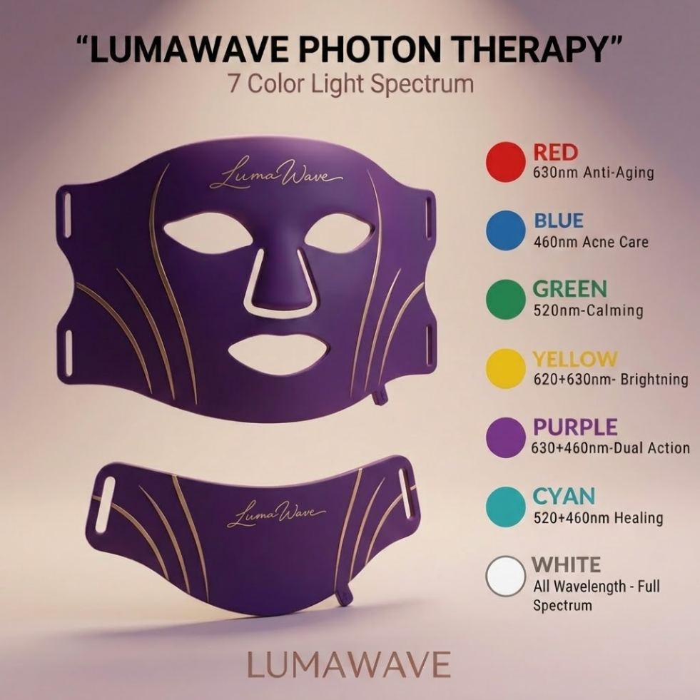 LumaWave 7-Colour LED Facial Therapy Mask